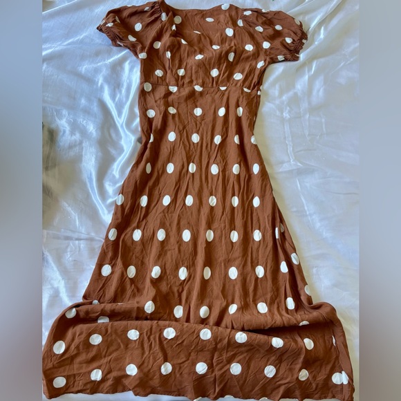 A New Day Brown Pleated Midi Sundress - Picture 3 of 3
